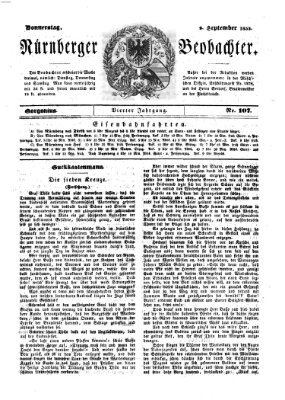 Nürnberger Beobachter Donnerstag 9. September 1852