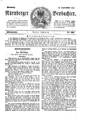 Nürnberger Beobachter Dienstag 28. September 1852