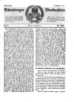 Nürnberger Beobachter Donnerstag 13. Oktober 1853