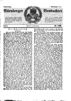 Nürnberger Beobachter Donnerstag 3. November 1853