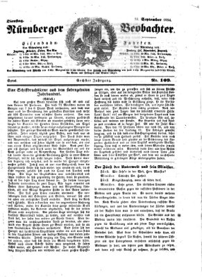 Nürnberger Beobachter Dienstag 12. September 1854