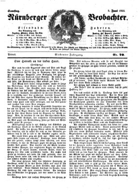 Nürnberger Beobachter Samstag 9. Juni 1855