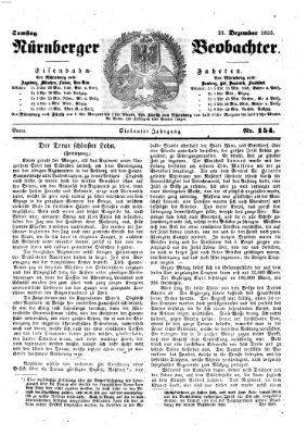 Nürnberger Beobachter Samstag 22. Dezember 1855