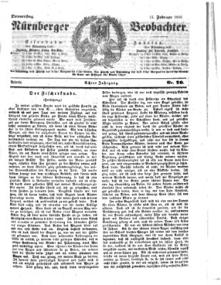 Nürnberger Beobachter Donnerstag 14. Februar 1856