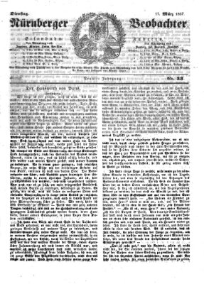 Nürnberger Beobachter Dienstag 17. März 1857