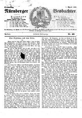 Nürnberger Beobachter Donnerstag 8. April 1858