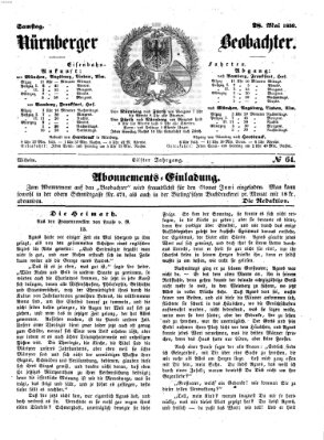Nürnberger Beobachter Samstag 28. Mai 1859