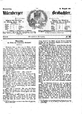 Nürnberger Beobachter Donnerstag 8. August 1861