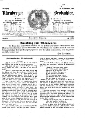 Nürnberger Beobachter Samstag 2. November 1861