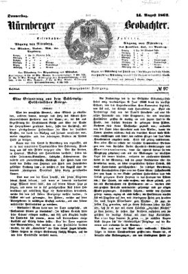 Nürnberger Beobachter Donnerstag 14. August 1862