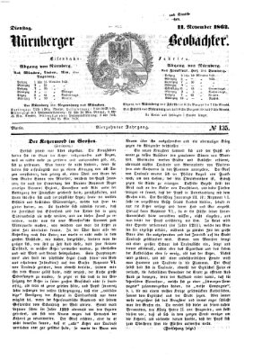 Nürnberger Beobachter Dienstag 11. November 1862