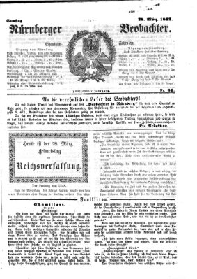 Nürnberger Beobachter Samstag 28. März 1863