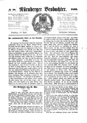 Nürnberger Beobachter Samstag 25. April 1863