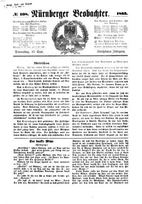 Nürnberger Beobachter Donnerstag 17. September 1863