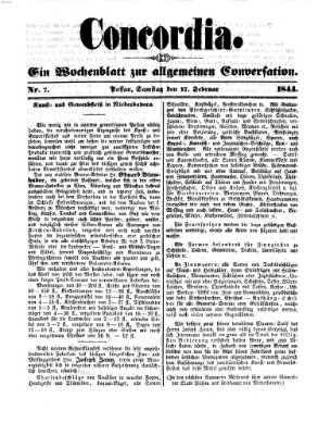 Concordia (Donau-Zeitung) Samstag 17. Februar 1844