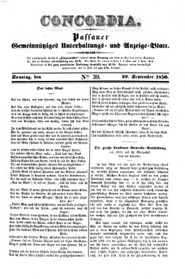 Concordia (Donau-Zeitung) Sonntag 29. September 1850
