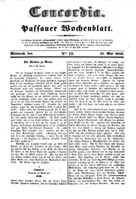 Concordia (Donau-Zeitung) Mittwoch 11. Mai 1853