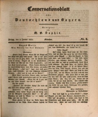 Münchener Conversations-Blatt (Bayer'scher Beobachter) Freitag 3. Januar 1834