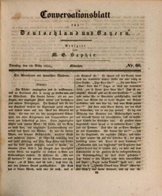 Münchener Conversations-Blatt (Bayer'scher Beobachter) Dienstag 18. März 1834