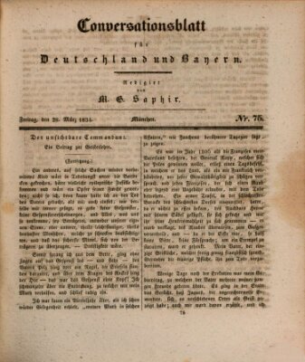 Münchener Conversations-Blatt (Bayer'scher Beobachter) Freitag 28. März 1834