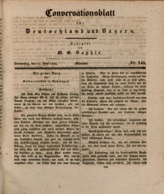Münchener Conversations-Blatt (Bayer'scher Beobachter) Donnerstag 19. Juni 1834