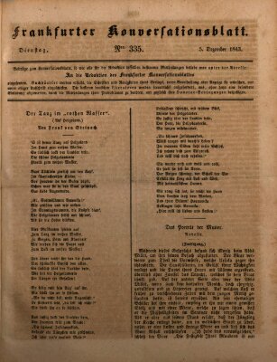 Frankfurter Konversationsblatt (Frankfurter Ober-Post-Amts-Zeitung) Dienstag 5. Dezember 1843
