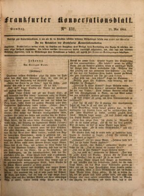 Frankfurter Konversationsblatt (Frankfurter Ober-Post-Amts-Zeitung) Samstag 11. Mai 1844