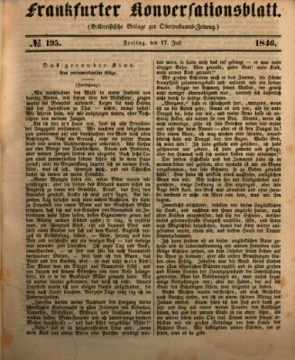 Frankfurter Konversationsblatt (Frankfurter Ober-Post-Amts-Zeitung) Freitag 17. Juli 1846