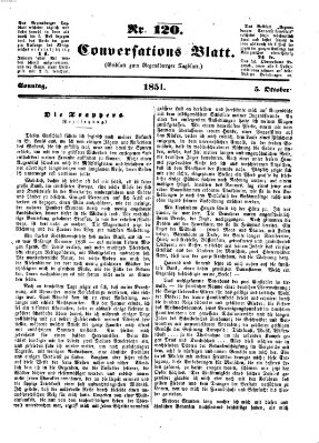 Regensburger Conversations-Blatt (Regensburger Tagblatt) Sonntag 5. Oktober 1851
