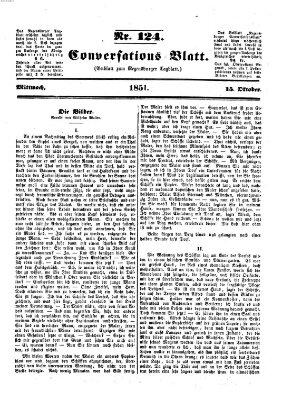 Regensburger Conversations-Blatt (Regensburger Tagblatt) Mittwoch 15. Oktober 1851