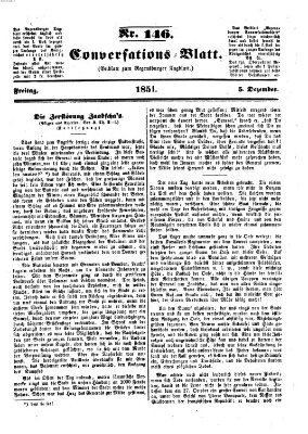 Regensburger Conversations-Blatt (Regensburger Tagblatt) Freitag 5. Dezember 1851