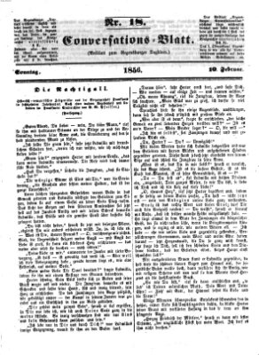 Regensburger Conversations-Blatt (Regensburger Tagblatt) Sonntag 10. Februar 1856