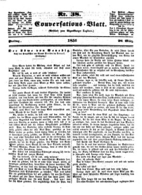 Regensburger Conversations-Blatt (Regensburger Tagblatt) Freitag 28. März 1856