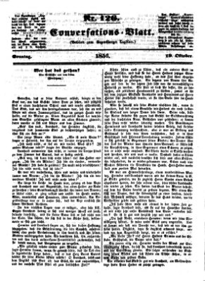 Regensburger Conversations-Blatt (Regensburger Tagblatt) Sonntag 19. Oktober 1856