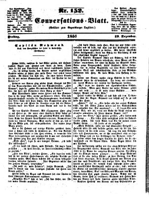 Regensburger Conversations-Blatt (Regensburger Tagblatt) Freitag 19. Dezember 1856
