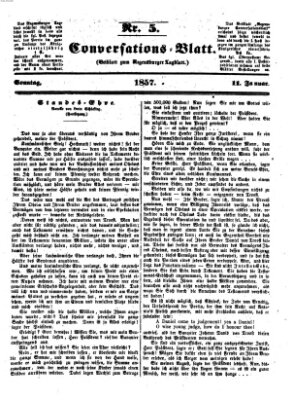 Regensburger Conversations-Blatt (Regensburger Tagblatt) Sonntag 11. Januar 1857