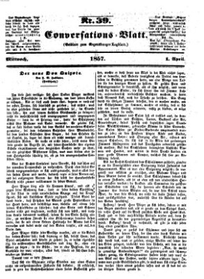 Regensburger Conversations-Blatt (Regensburger Tagblatt) Mittwoch 1. April 1857