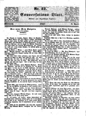 Regensburger Conversations-Blatt (Regensburger Tagblatt) Mittwoch 8. April 1857