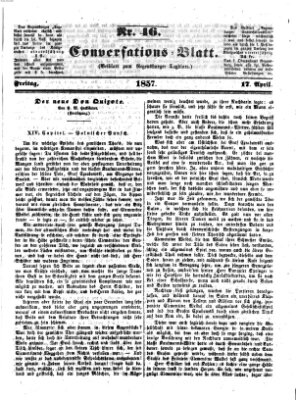 Regensburger Conversations-Blatt (Regensburger Tagblatt) Freitag 17. April 1857