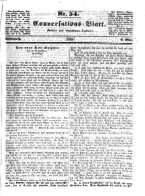 Regensburger Conversations-Blatt (Regensburger Tagblatt) Mittwoch 6. Mai 1857
