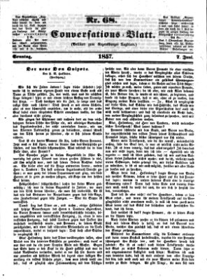 Regensburger Conversations-Blatt (Regensburger Tagblatt) Sonntag 7. Juni 1857
