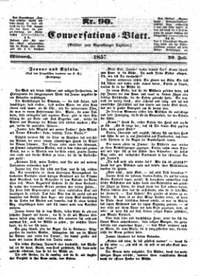 Regensburger Conversations-Blatt (Regensburger Tagblatt) Mittwoch 29. Juli 1857