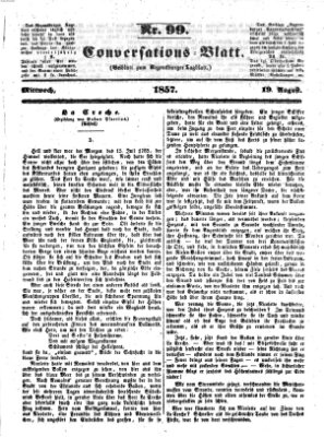 Regensburger Conversations-Blatt (Regensburger Tagblatt) Mittwoch 19. August 1857