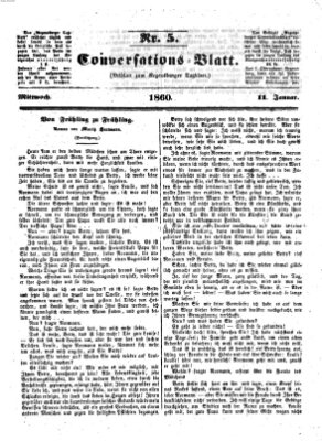 Regensburger Conversations-Blatt (Regensburger Tagblatt) Montag 11. Januar 1858