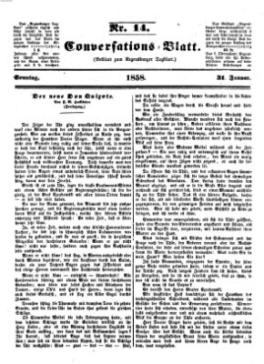Regensburger Conversations-Blatt (Regensburger Tagblatt) Sonntag 31. Januar 1858