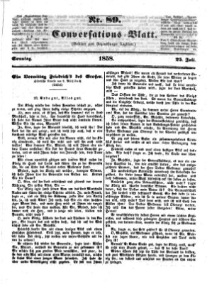 Regensburger Conversations-Blatt (Regensburger Tagblatt) Sonntag 25. Juli 1858