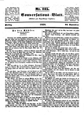 Regensburger Conversations-Blatt (Regensburger Tagblatt) Freitag 24. September 1858