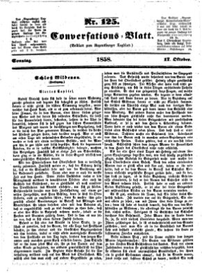 Regensburger Conversations-Blatt (Regensburger Tagblatt) Sonntag 17. Oktober 1858