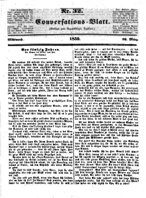 Regensburger Conversations-Blatt (Regensburger Tagblatt) Mittwoch 16. März 1859