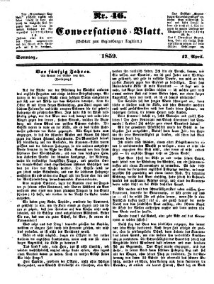 Regensburger Conversations-Blatt (Regensburger Tagblatt) Sonntag 17. April 1859